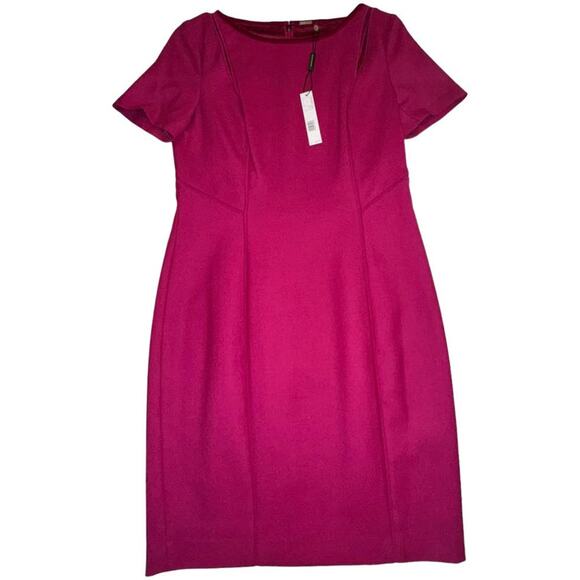 NWT Elie Tahari Red Jonas Wool Dress Size US 10 - Picture 7 of 14